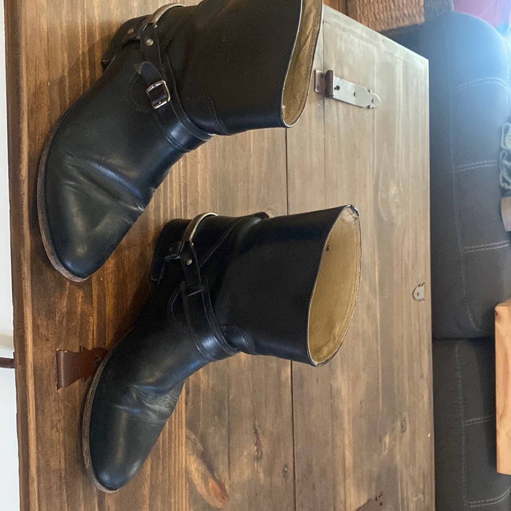 Black Frye leather boots size 9